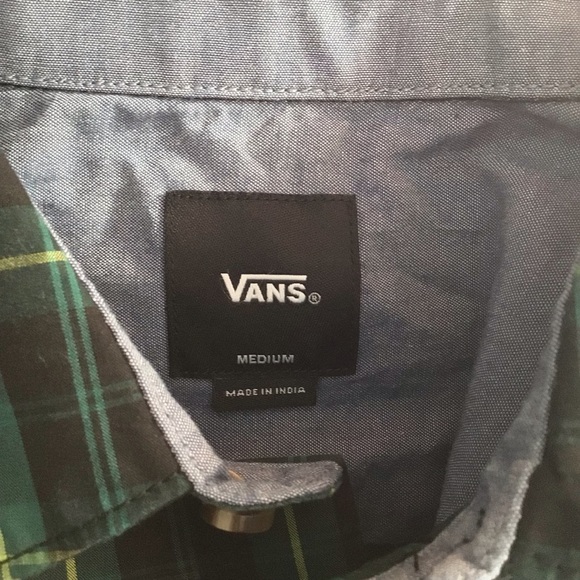 Vans Plaid Cotton Poplin Short-Sleeve Button-Up Shirt – Boys Medium – NWT - Picture 3 of 7